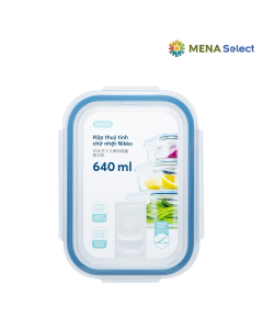 Hộp Thủy Tinh Chữ Nhật Nikko Pure 640ml