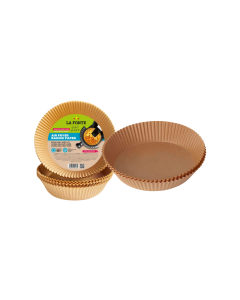 Khay giấy chống dính tròn Shinsen 20cm - 50 cái - Nâu
