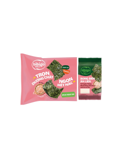 Rong biển Bibigo ăn liền vị muối hồng lốc 3 gói x 4g