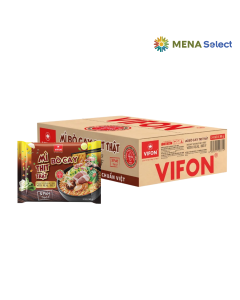 Mì Vifon bò cay có thịt thật thùng 24 gói x 90g