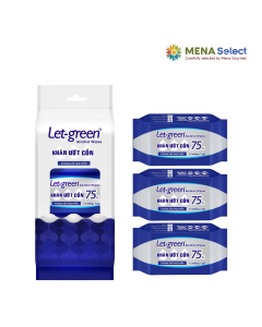 Lốc 3 Gói Khăn Ướt Cồn Mini Let Green