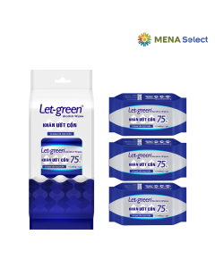 Lốc 3 Gói Khăn Ướt Cồn Mini Let Green