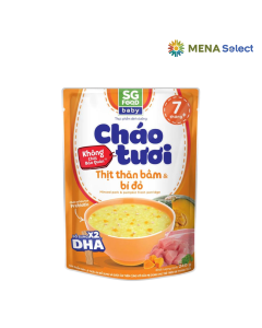 Cháo Tươi Baby Thịt Thăn Bằm Bí Đỏ SG Food Gói 240g
