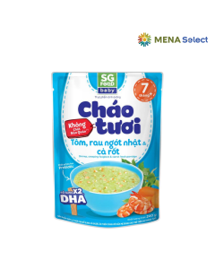 Cháo Tươi Baby Tôm Rau Ngót Nhật Cà Rốt SG Food Gói 240g