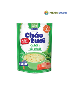 Cháo Tươi Baby Cá HồI Cải Bó Xôi SG Food Gói 240g
