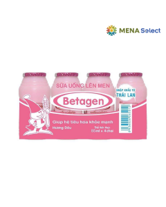 Lốc 4 Chai Sữa Chua Uống Lên Men Hương Dâu Betagen 85ml