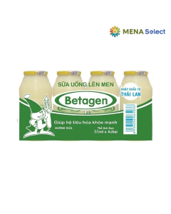 Lốc 4 Chai Sữa Chua Uống Lên Men Hương Dứa Betagen 85ml