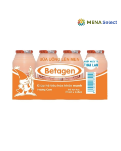 Lốc 4 Chai Sữa Chua Uống Lên Men Hương Cam Betagen 85ml