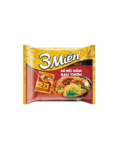 Mì 3 Miền Gold bò hầm rau thơm gói 75g