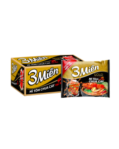 Mì 3 Miền Gold tôm chua cay đặc biệt thùng 30 gói x 75g