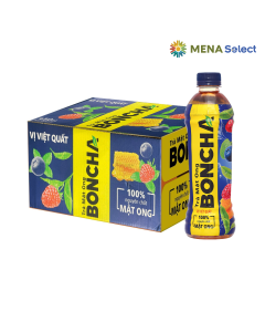 Th&ugrave;ng 24 Chai Tr&agrave; Boncha Mật Ong Vị Việt Quất 450ml