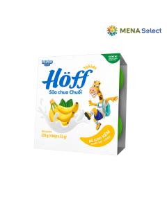 Sữa chua Hoff vị chuối lốc 4 hộp x 55g