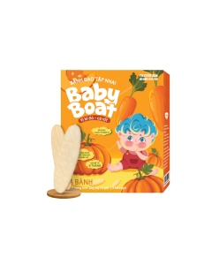 Bánh Gạo Tập Nhai Baby Boat Vị Bí Đỏ - Cà Rốt Hộp 32g