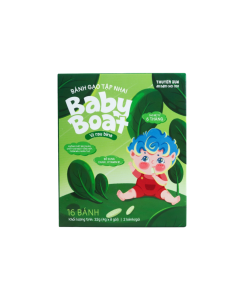 Bánh Gạo Tập Nhai Baby Boat Vị Rau Bina Hộp 32g