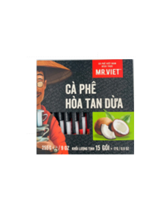Cà Phê Hòa Tan Dừa Mr Viet Hộp 15x17g