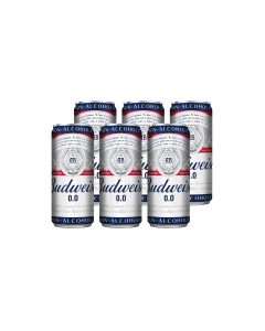 Bia Budweiser Zero lốc 6 lon x 330ml