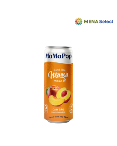 Nước Trái Cây Có Ga Cam Đào Mamapop Lon 330ml
