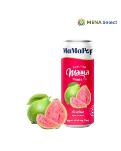 Nước Trái Cây Có Ga Ổi Hồng Mamapop Lon 330ml