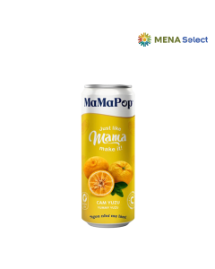 Nước Trái Cây Có Ga Cam Yuzu Mamapop Lon 330ml