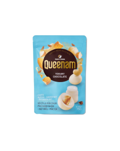 Sô Cô La Sữa Chua Phủ Hạnh Nhân-Hạt Điều-Mắc Ca Queenam Túi 75g