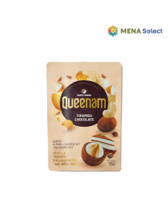 Sô Cô La Tiramisu Phủ Hạnh Nhân - Hạt Điều - Mắc Ca Không Đường Queenam Túi 75g