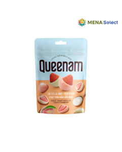 Sô cô la Queenam vị sữa chua - đào phủ dâu sấy khô túi 60g
