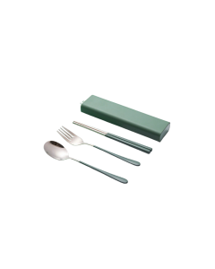 Bộ Muỗng Đũa Inox LivingOvoje Xanh L&aacute;