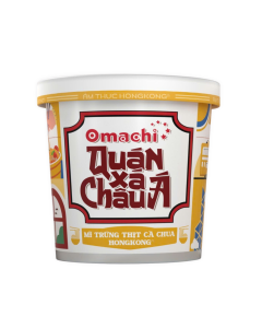 Mì Omachi Quán Xá Châu Á Trứng Cà Chua Hong Kong Hộp 104g 