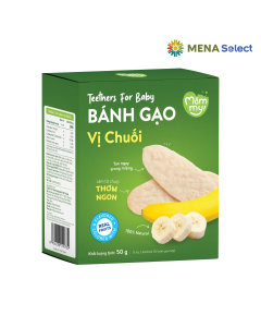 Bánh Gạo Ăn Dặm Dẹt Vị Chuối Mămmy Hộp 50g