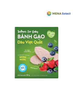 Bánh Gạo Ăn Dặm Dẹt Vị Dâu Việt Quất Mămmy Hộp 50g