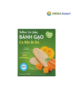Bánh Gạo Ăn Dặm Dẹt Vị Cà Rốt Bí Đỏ Mămmy Hộp 50g