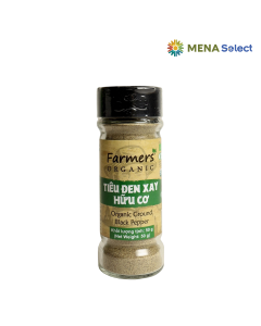 Tiêu Đen Hữu Cơ Xay Farmers Vipep Hũ Thủy Tinh 50g