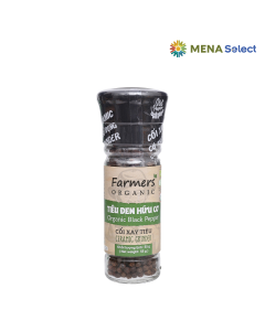 Tiêu Đen Hạt Hữu Cơ Farmers Cối Xay Hũ Thủy Tinh 55g