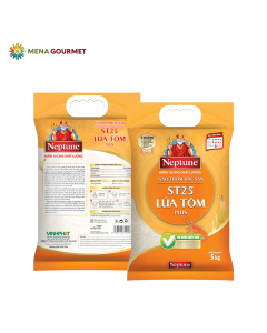 Gạo Thơm Đặc Sản ST25 Plus Lúa Tôm Neptune Túi 5Kg