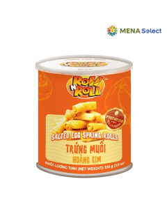 Snack Chả Giò RollnRoll Trứng Muối Hoàng Kim Lon 100g