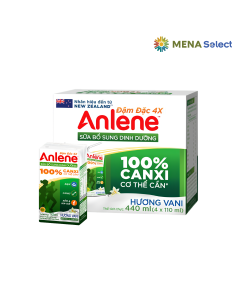 Sữa Anlene đậm đặc 4X hương vani lốc 4 hộp x 110ml