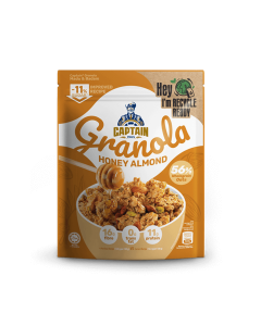 Granola Captain Oats Mật Ong Hạnh Nhân Gói 200g