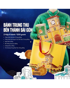 B&aacute;nh Trung Thu Savoure Bến Th&agrave;nh S&agrave;i G&ograve;n 2 Hộp 6x200gr