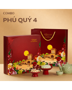 Bánh Trung Thu Savoure Phú Quý 4 Hộp 3x150gr+Trà
