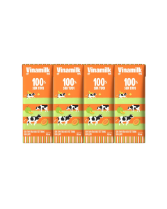 Sữa Tươi Tiệt Trùng Tách Béo Dưa Lưới Vinamilk Lốc 4x180ml