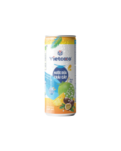 Nước Dừa Trái Cây Vietcoco Lon 240ml