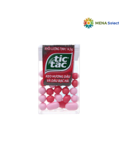 Kẹo Ngậm Tic Tac Dâu Bạc Hà Hộp 14.5g