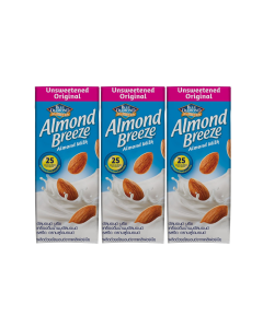 Sữa Hạt Hạnh Nhân Nguyên Chất Không Đường Almond Breeze Lốc 3x180ml