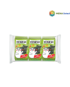 Snack Rong Biển Ăn Liền Genkai Truyền Thống Không Muối Ít Dầu Gói 3x4g
