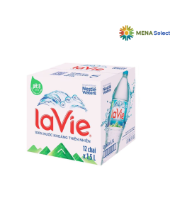 Thùng 12 Chai Nước Khoáng Thiên Nhiên Lavie Nguyên Bản 1.5L
