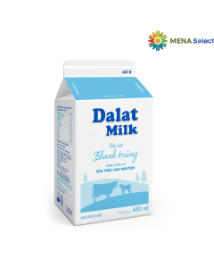 Sữa Tươi Thanh Trùng Nguyên Chất Dalatmilk Hộp 450ml