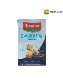 Bánh Xốp Loacker Less Sugar Quadratini Sôcôla Gói 110g