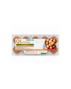 Trứng G&agrave; Tươi QL 60g Hộp 10 Quả