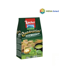 Bánh Xốp Loacker Quadratini Matcha Green Tea Gói 110g