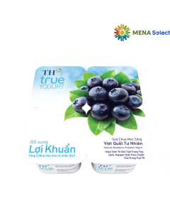 Sữa Chua Men Sống Việt Quất TH True Yogurt Hộp 100gx4